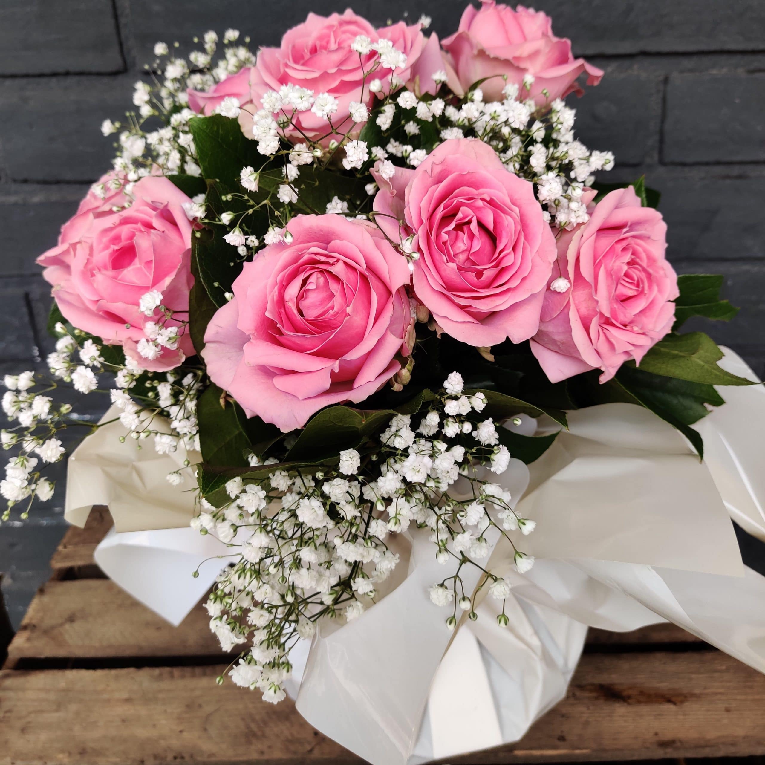 Bouquet rond 10 roses Roses (gros bouton) - Fleurs des Calanques
