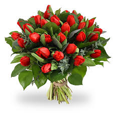 Bouquet Tulipes Rouge St Valentin