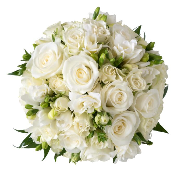 Borély Blanc (Bouquet rond Blanc/Vert)